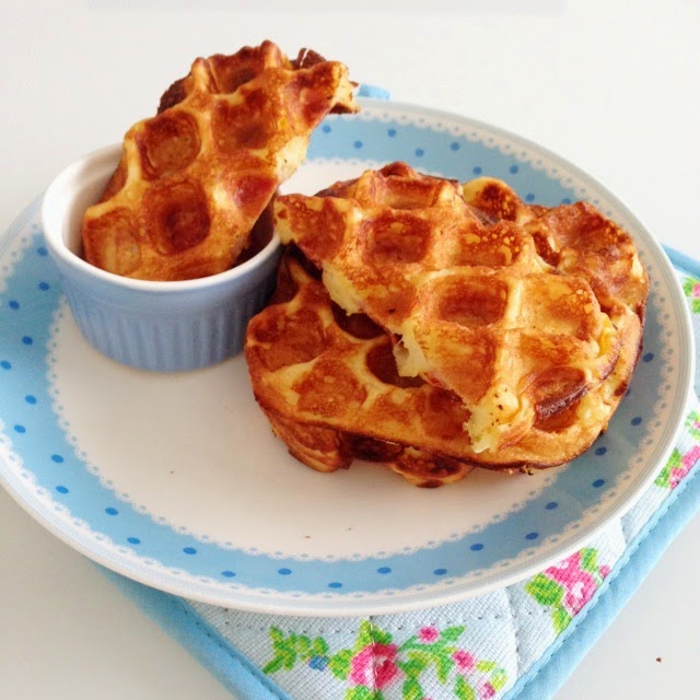 Wen's Delight Ham and Cheese Buttermilk Waffles